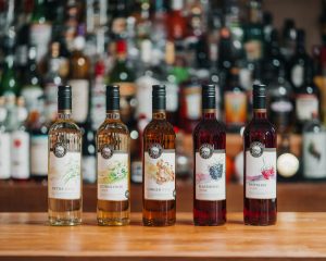 A selection of LBW Fruit wine bottles