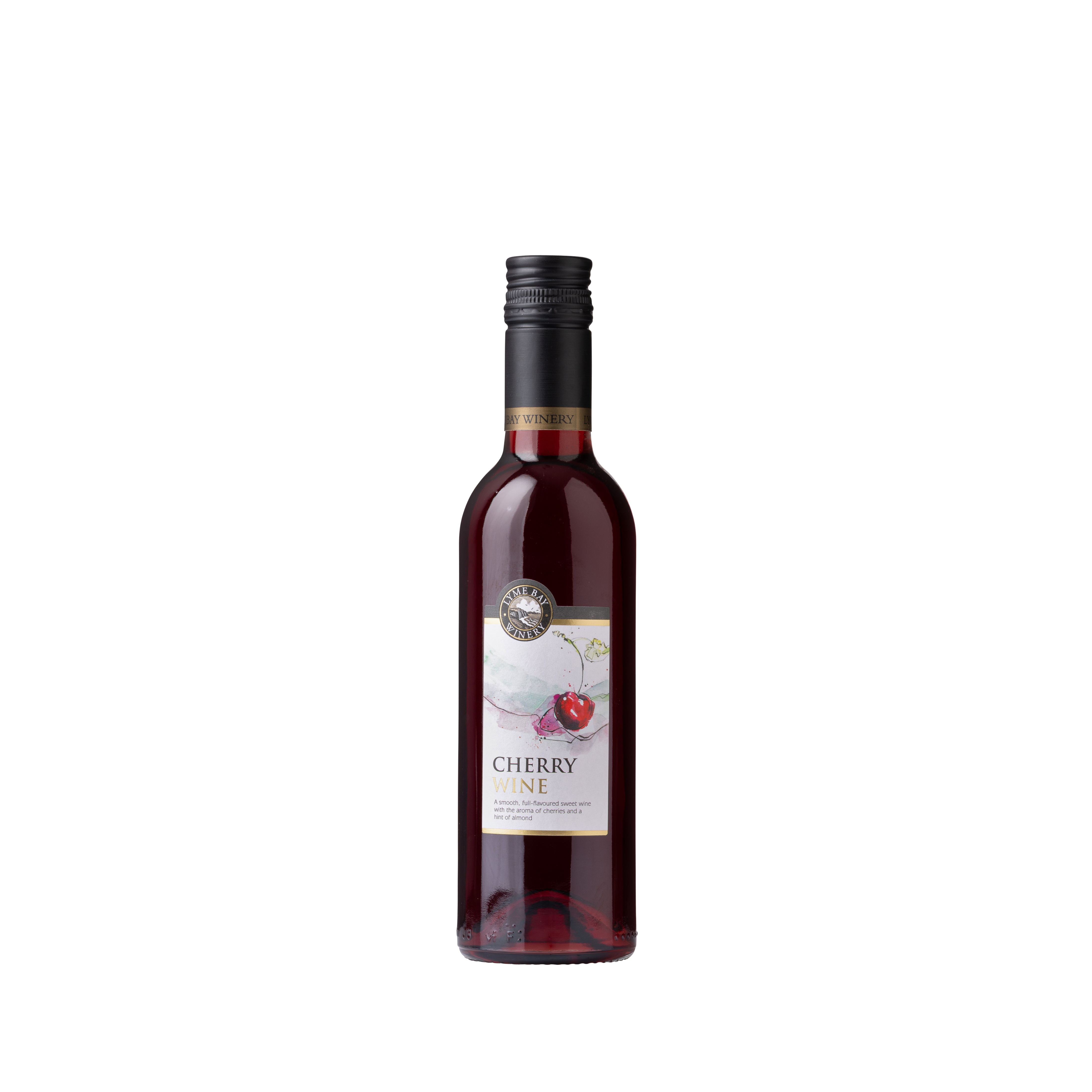 Front face of a 375ml bottle of Cherry wine