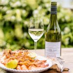 Bottle of Shoreline with food